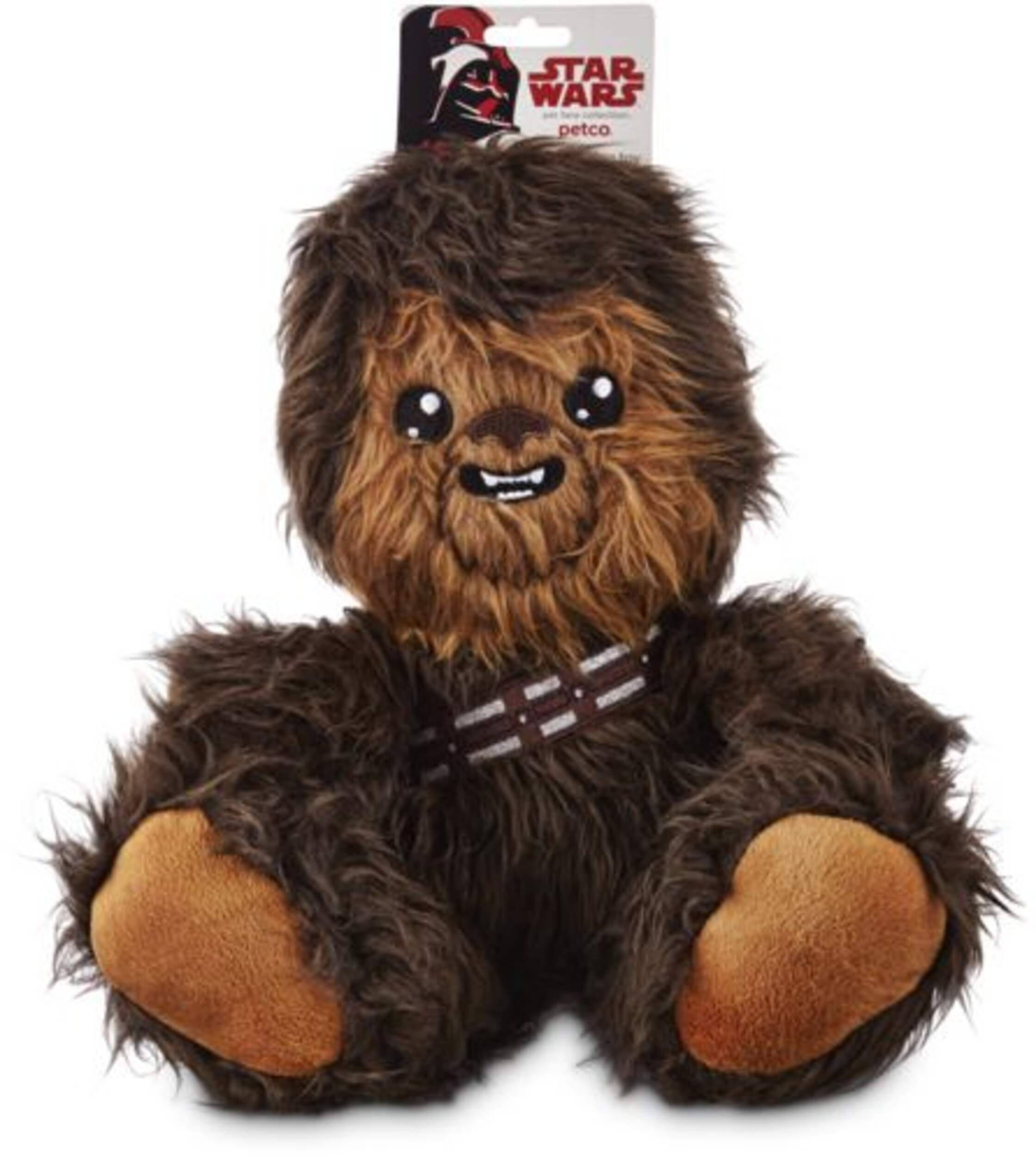 Petco Star Wars Chewbacca Soft Plush Squeaky Dog Toy, 9.5-in Front_Flat