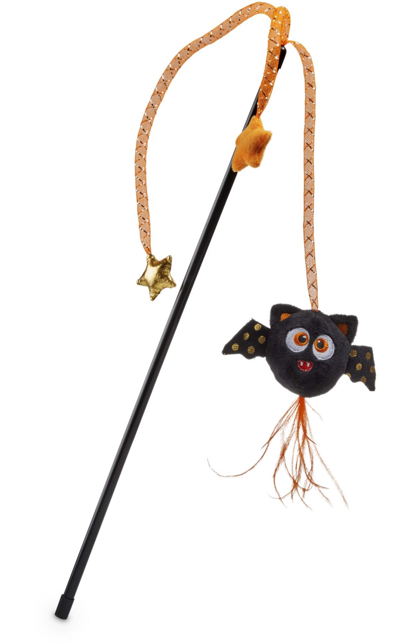 Jouet aguichant et baguette d'Halloween pour chats Petco, chauve-souris d'Halloween Front_Flat