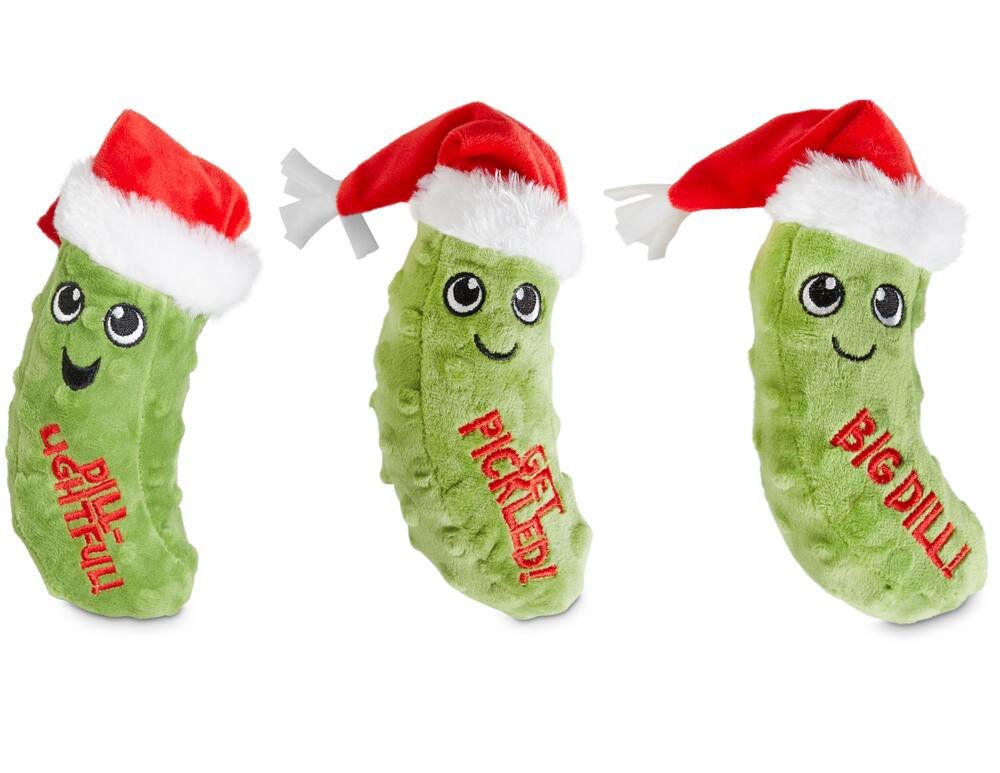 Peluches qui couinent pour chiens Petco, cornichon, styles variés, 6 po ...