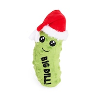Merry Makings at Petco Pickle Soft Plush Squeaky Dog Toys, Assorted Styles, 6-in Front_Flat