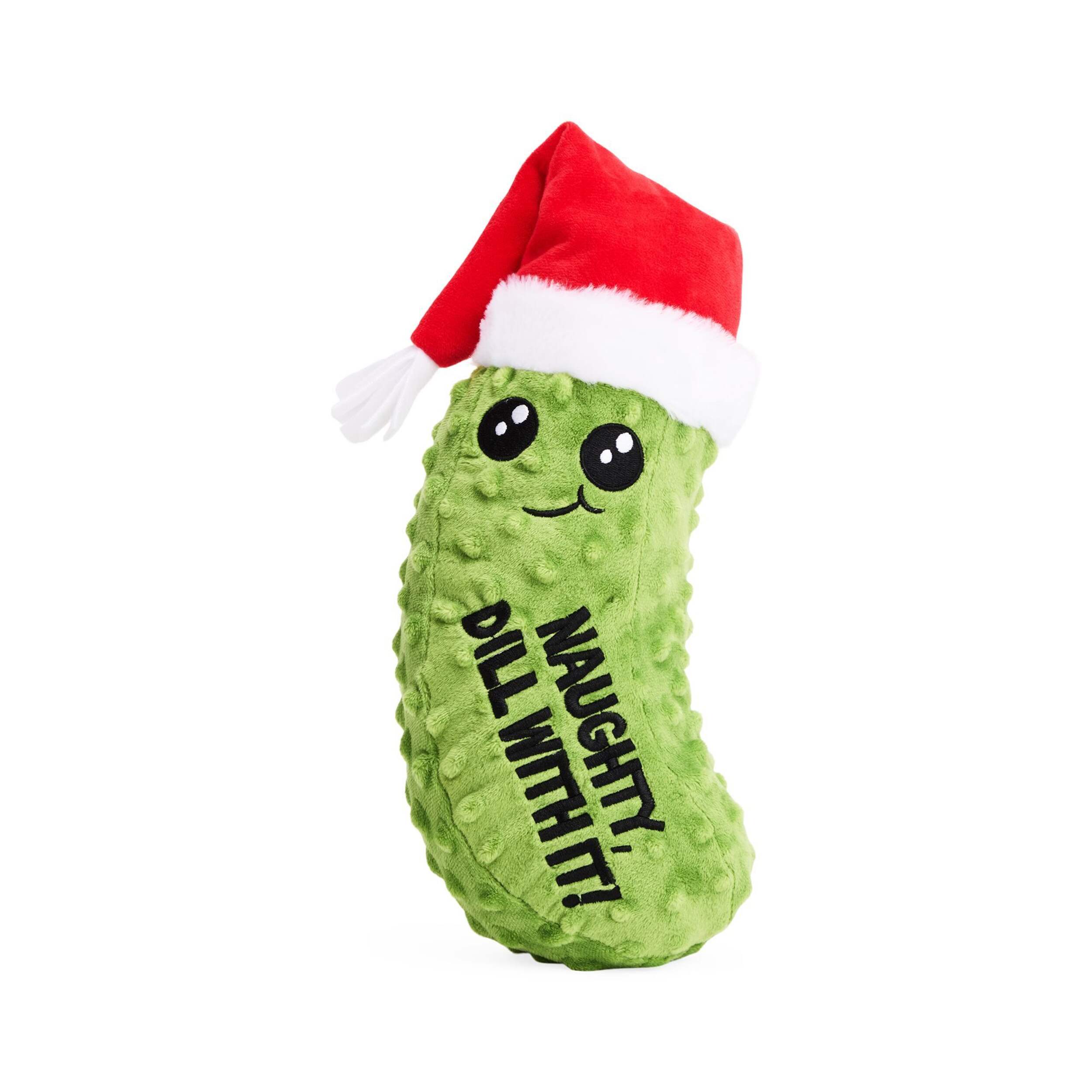 Merry Makings at Petco Pickle Squeaky Dog Toy, Assorted Styles, 12-in Front_Angled_Right