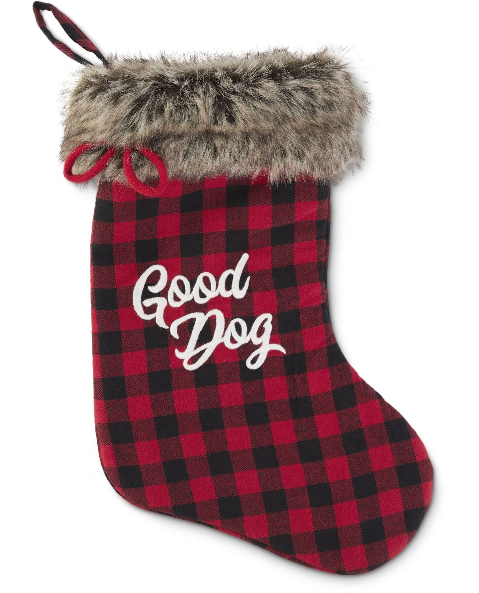 Buffalo plaid dog clearance stocking