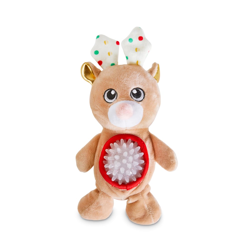 Petco Holiday Reindeer Squeaky Dog Toy with Spiky Ball, 6-in | Canadian ...