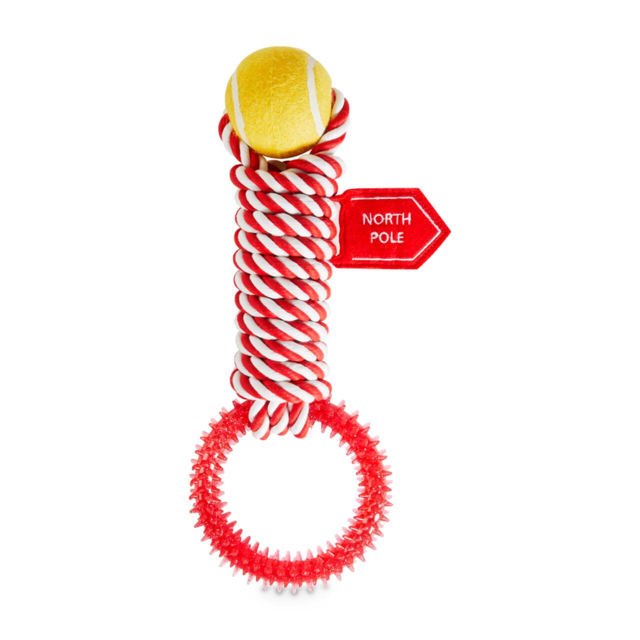 Dog toy pole top rope