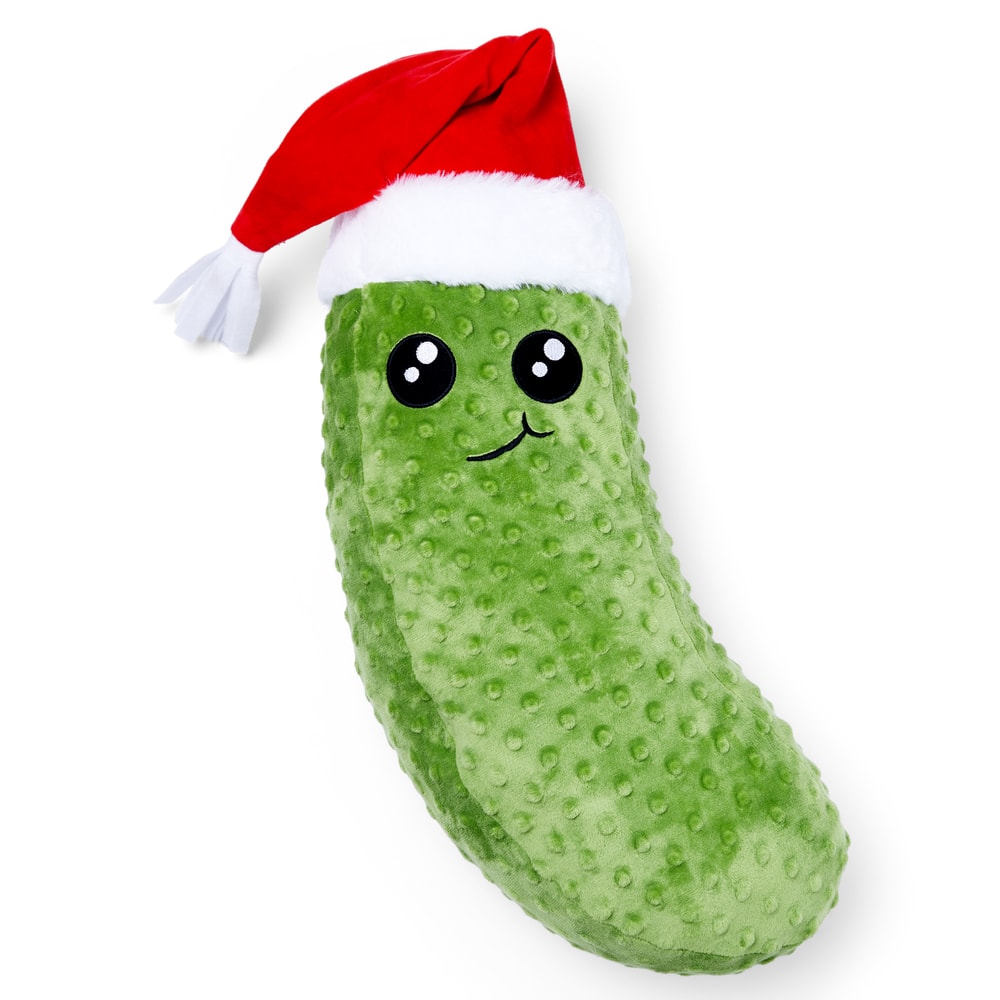 green pickle dog toy