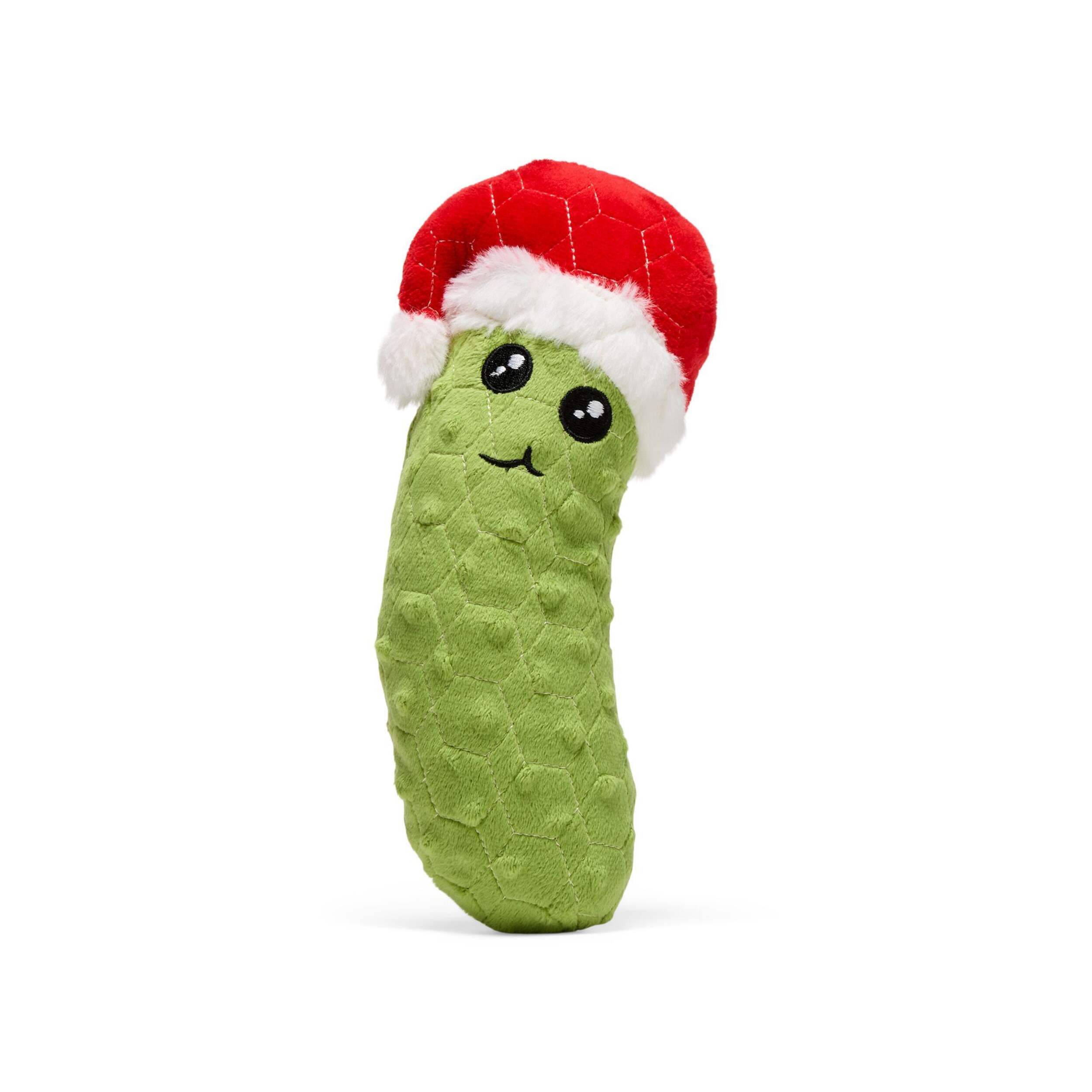 Jouet en peluche cornichon des Fêtes pour chiens Petco, 9 po Front_Flat