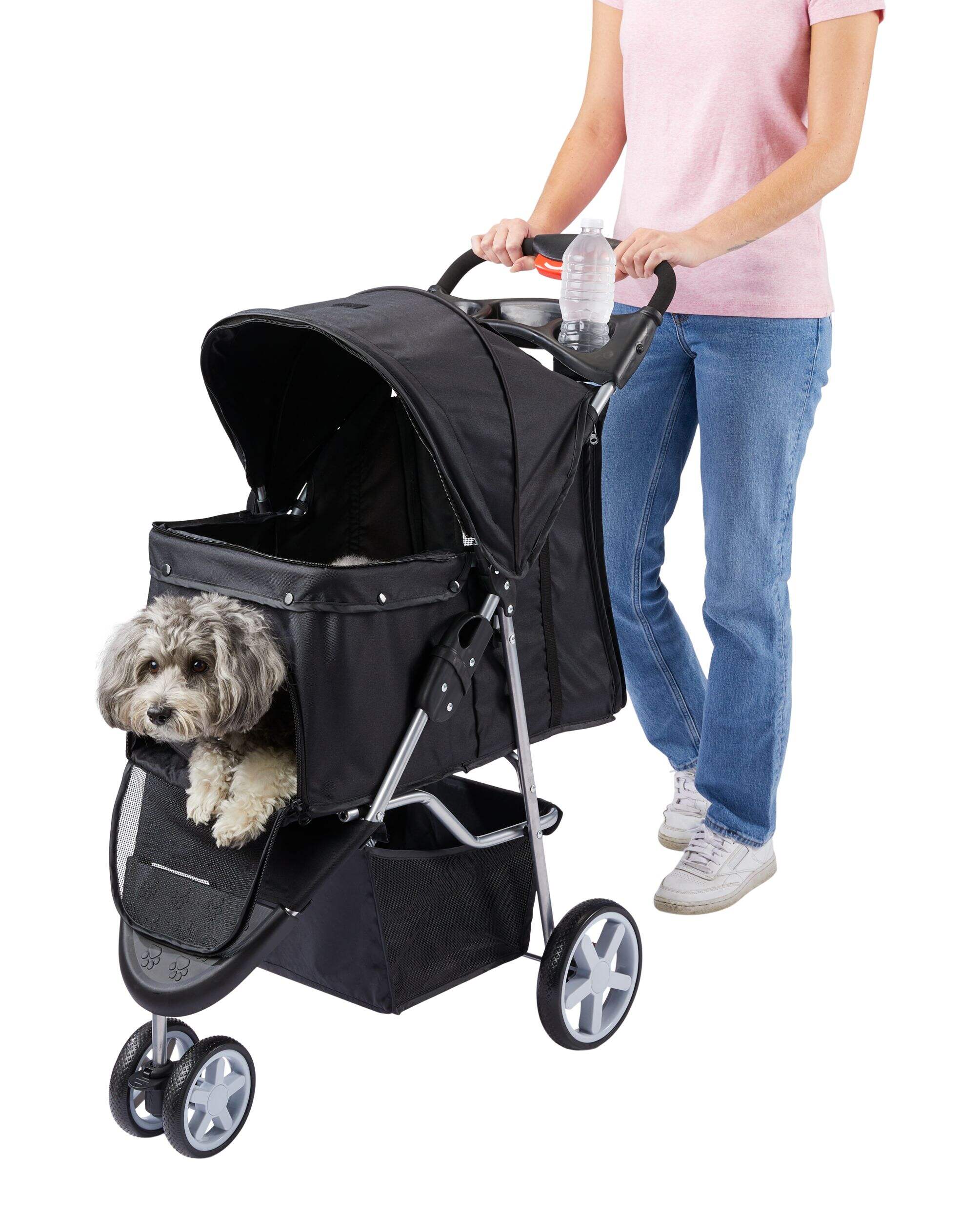 Cat Craft Folding Cat/Pet Stroller, Polyester Front_Three_Fourths_Angled_Left