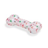 Jouet pour chiens en forme d'os en TPR motif jersey Jacquard Petco Holiday, 7 po Front_Angled_Left