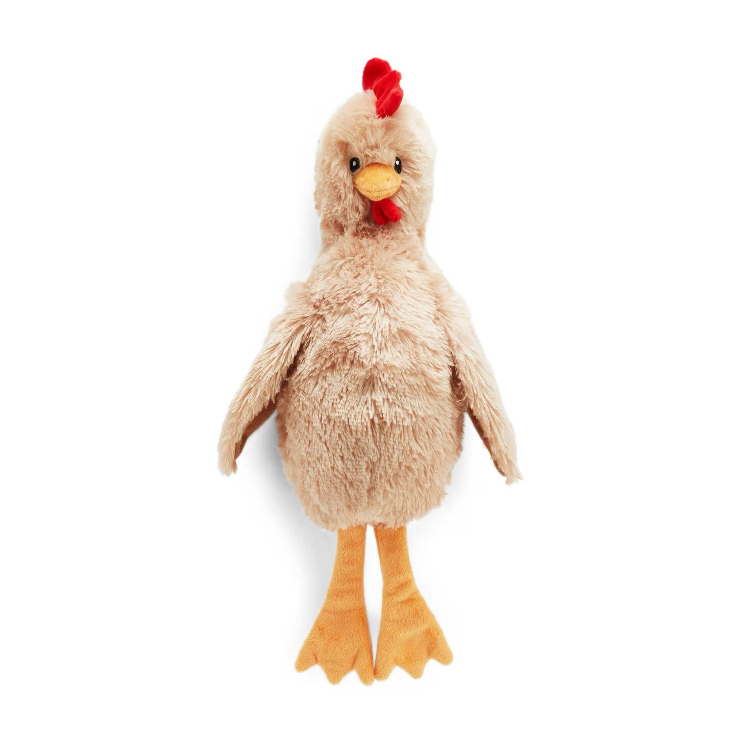 Petco Chicken Soft Plush Squeaker Dog Toy, Noisemaking, Beige, 20-in Front_Flat