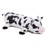 Petco Cow Soft Plush Squeaker Dog Toy, Large Size, White/Black, 18-in Front_Three_Fourths_Angled_Right