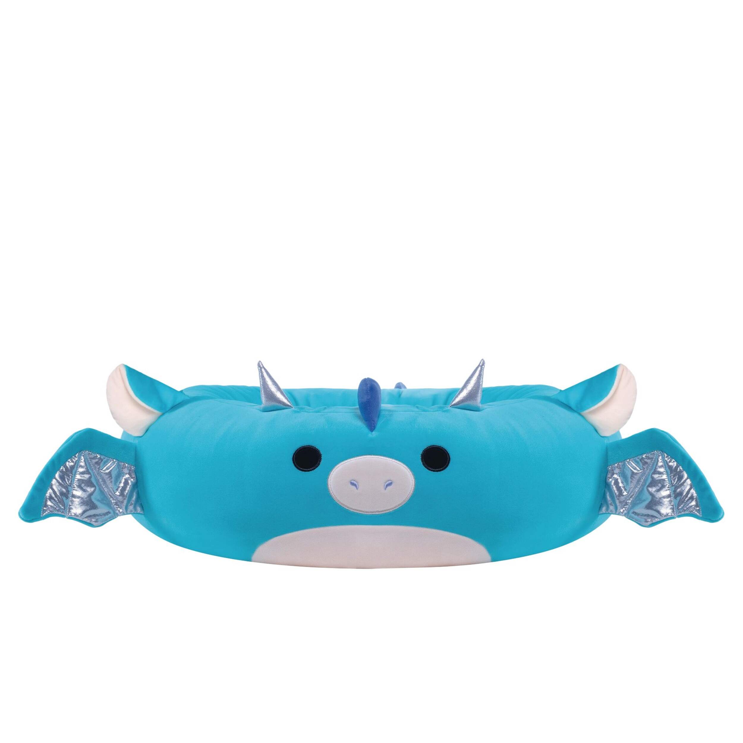 Squishmallows Original Tatiana The Dragon Round Plush Pet Bed for Dogs & Cats, 24-in Front_Flat
