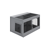 Habitation modulaire New Age Pet ECOFLEX Cozy Critter Connect-A-Hutch, pour petits animaux, gris Front_Three_Fourths_Angled_Right