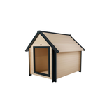 New Age Pet® ECOFLEX® Bunkhouse Dog House with Roof, Maple, Large Front_Three_Fourths_Angled_Left