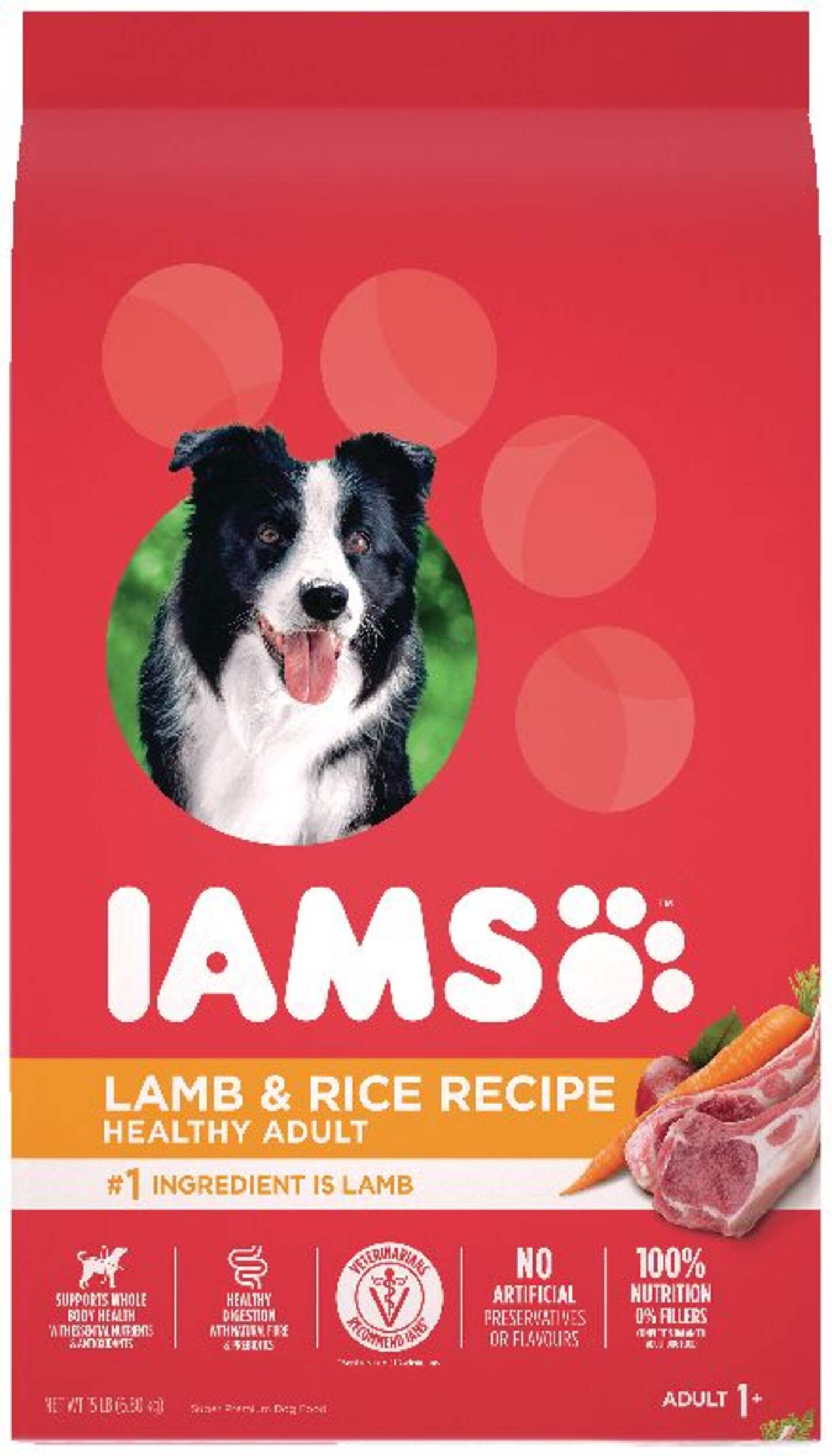 IAMS Healthy Adult Lamb & Rice Dry Dog Food, 6.9-kg Front_Flat