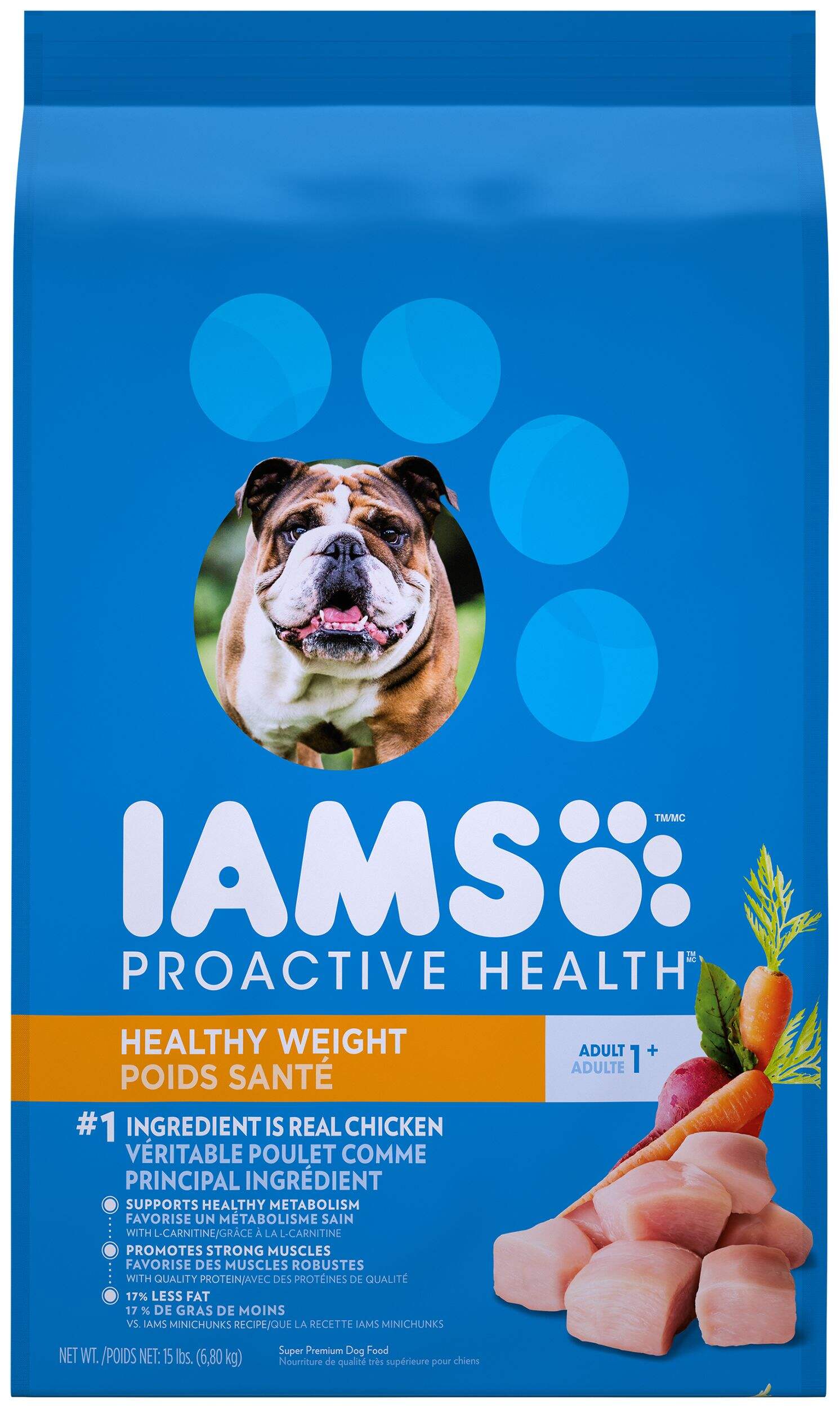 IAMS Proactive Health™ Healthy Weight Adult Dry Dog Food, 6.8-kg Front_Flat