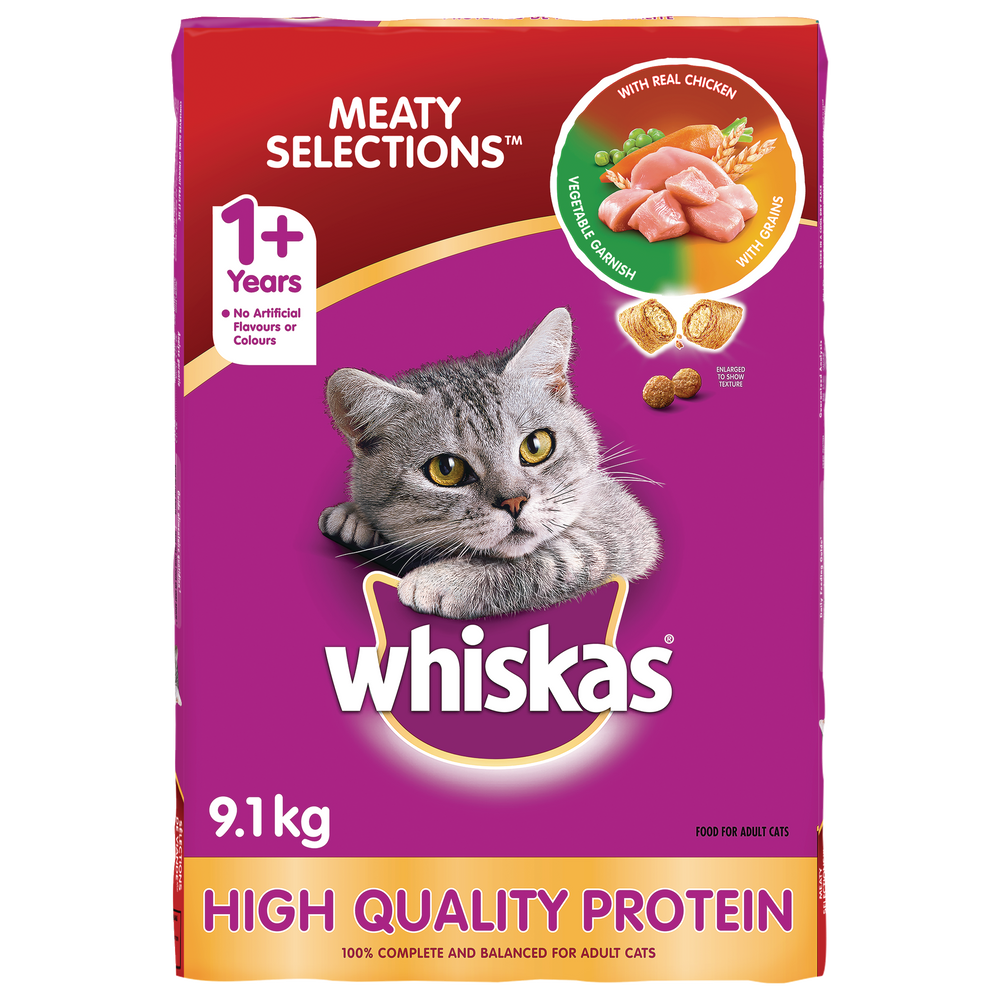 Whiskas Meaty Selections Dry Cat Food, 9.1kg Canadian Tire