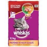 Nourriture sèche pour chats Whiskas Sélections de viande, 9,1 kg Front_Flat