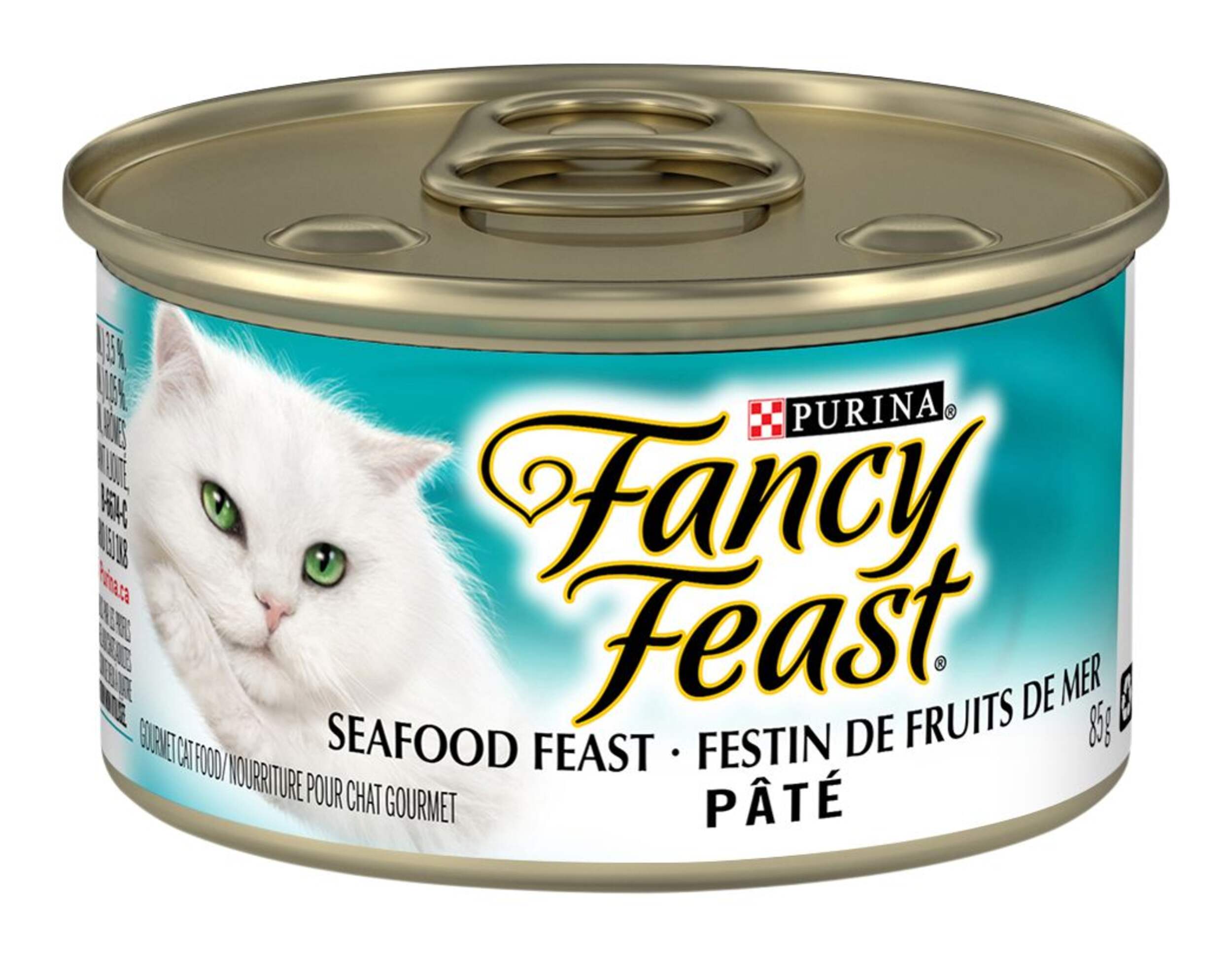 Purina® Fancy Feast® Cat Food, Seafood, for Cats of all Ages/Sizes, 85-g Front_Elevated