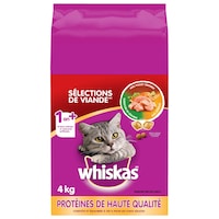 Nourriture sèche pour chats Whiskas Sélections de viande, 4 kg Front_Flat