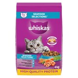 Whiskas Seafood Selections Dry Cat Food, 4-kg Front_Flat