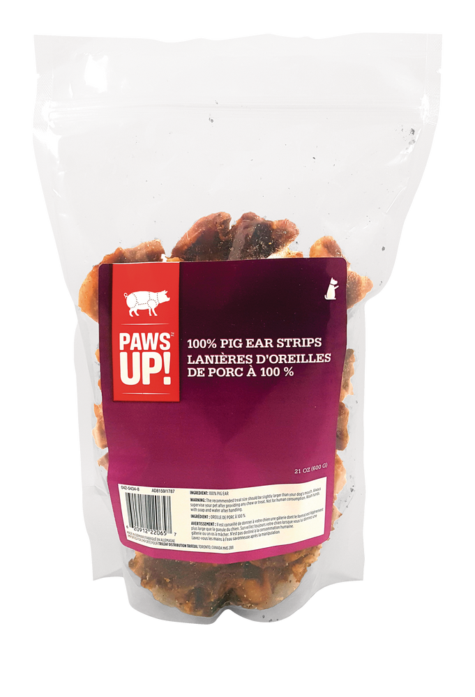 PAWS UP! Pig Ear StriPs Dog Treats, 600g Canadian Tire