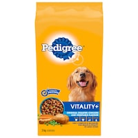 Pedigree Vitality+ Roasted Chicken and Vegetable Flavour Adult Dry Dog Food, 2-kg Front_Flat
