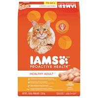 IAMS Proactive Health Adult Dry Cat Food with Chicken, 7.2-kg Front_Flat