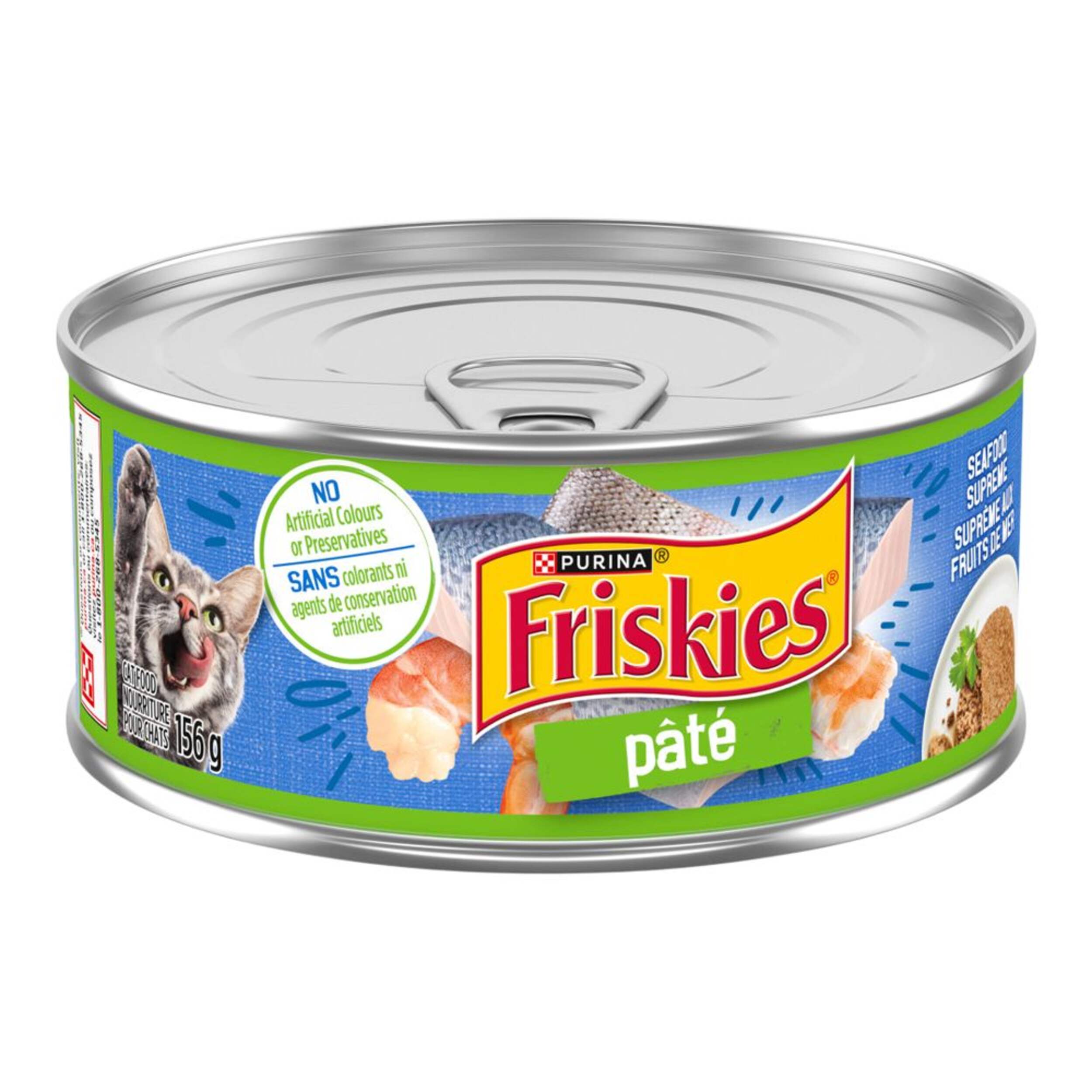 Purina Friskies® Pate Seafood SuPreme Wet Cat Food, 156-g Front_Elevated