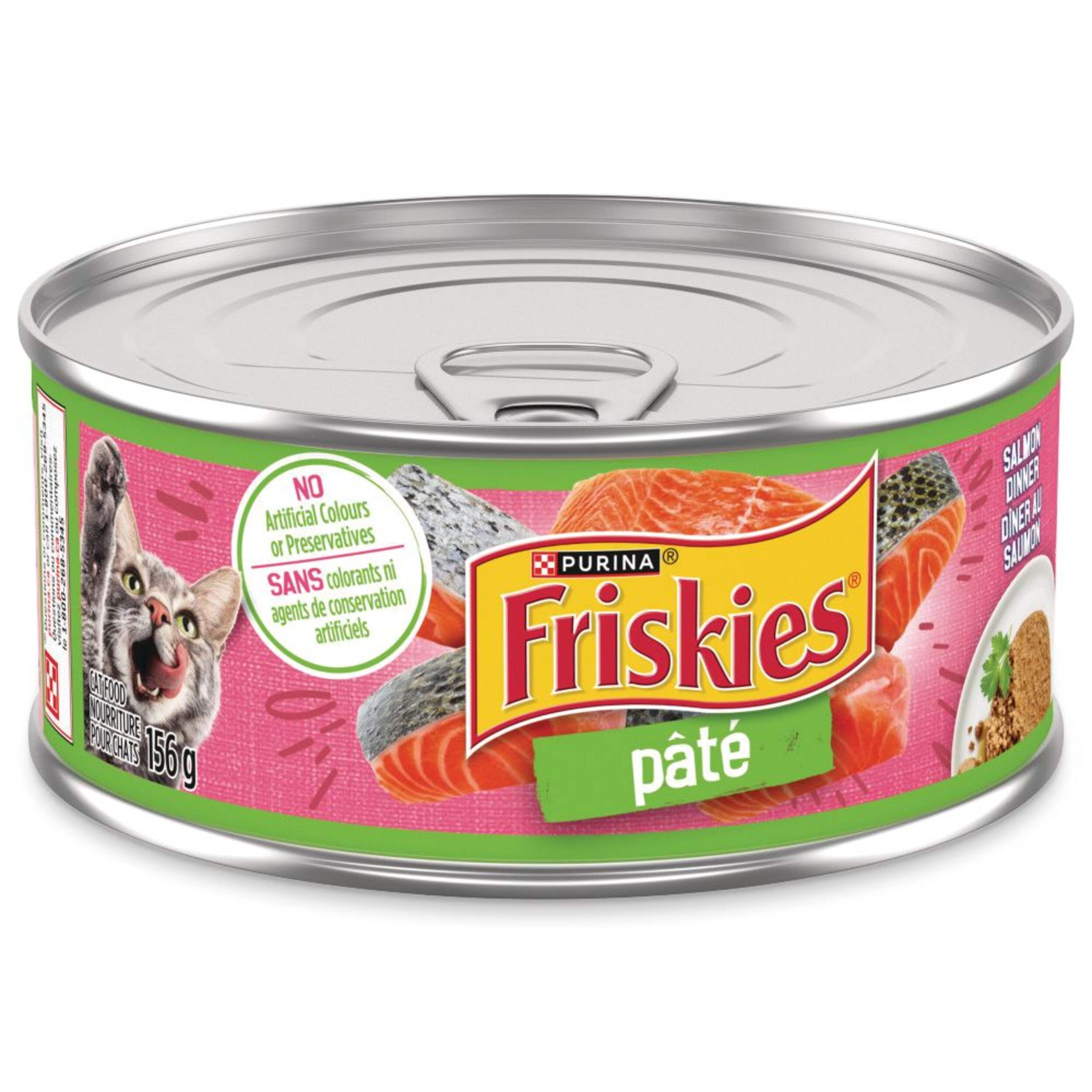 Purina Friskies® Pate Salmon Dinner Wet Cat Food, 156-g Front_Elevated