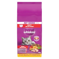 Whiskas Meaty Selections Dry Cat Food, 2-kg Front_Flat