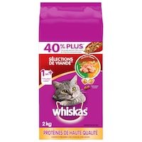 Nourriture sèche pour chats Whiskas Sélections de viande, 2 kg Front_Flat