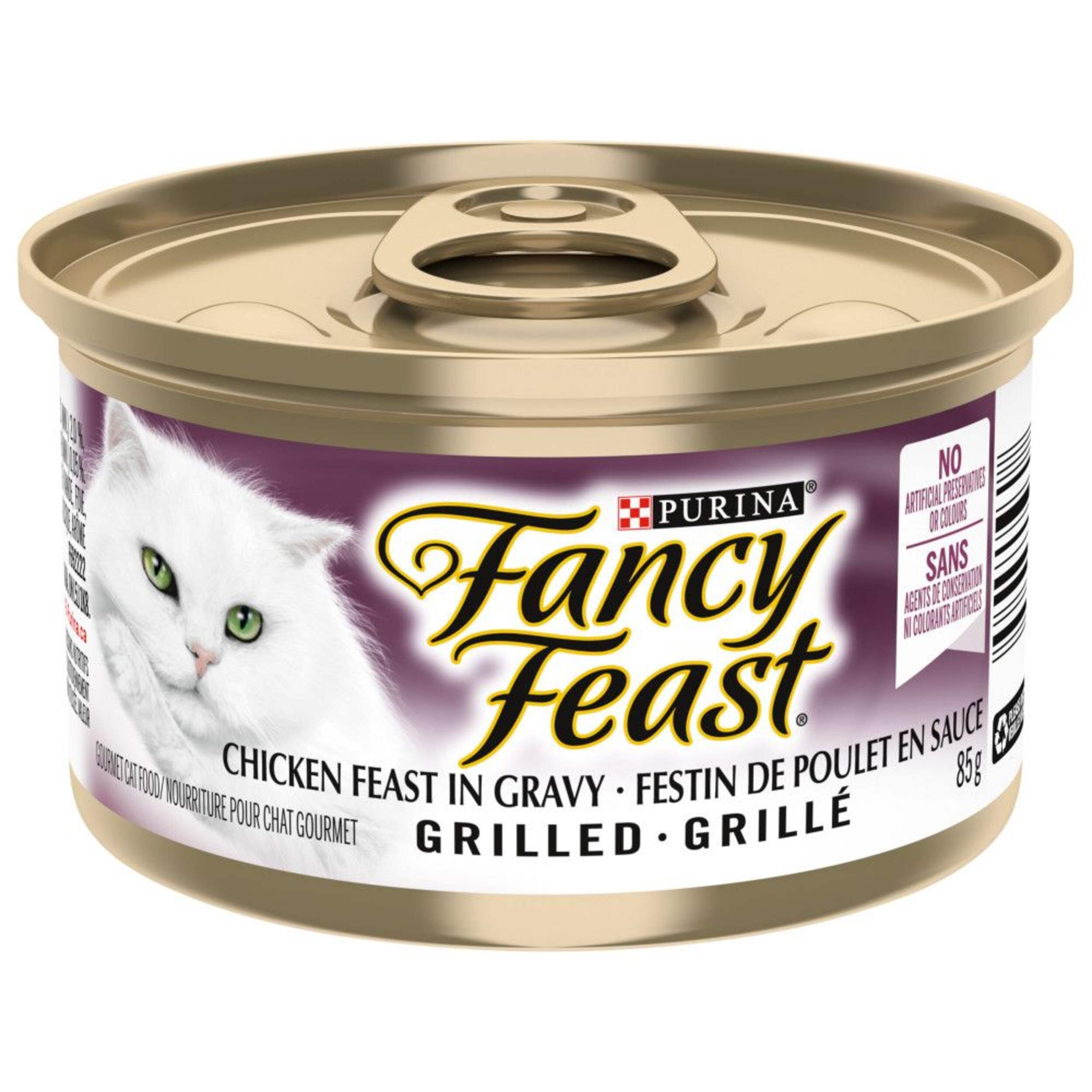 Purina® Fancy Feast® Cat Food, Grilled Chicken, for Cats of all Ages/Sizes, 85-g Front_Elevated