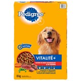 Nourriture sèche pour chiens adultes Pedigree Vitalité, saveur de boeuf copieux et légumes, 8 kg Front_Flat