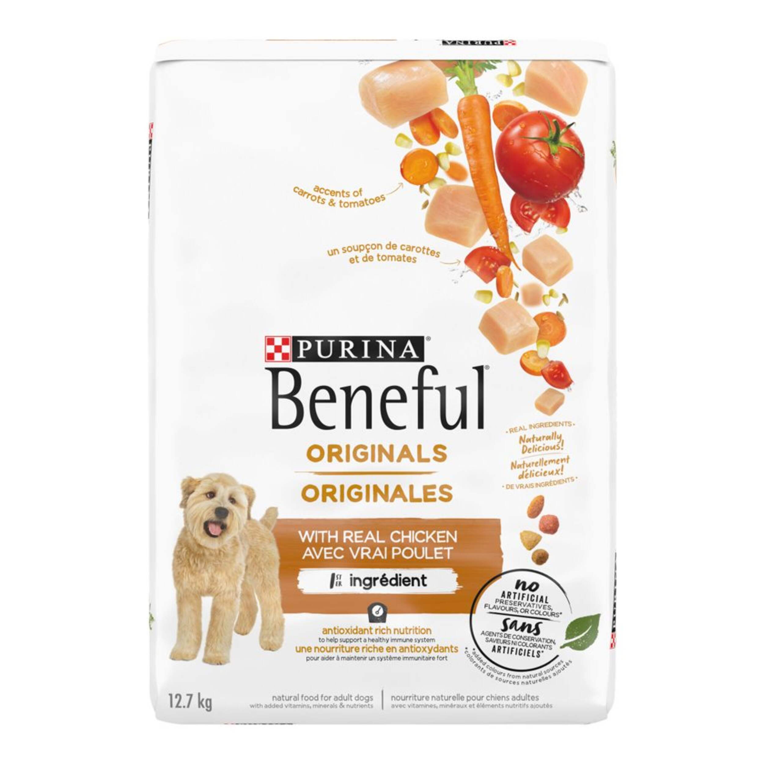 Nourriture sèche pour chiens adultes Purina Beneful, Originales au poulet, 12,7 kg Front_Flat