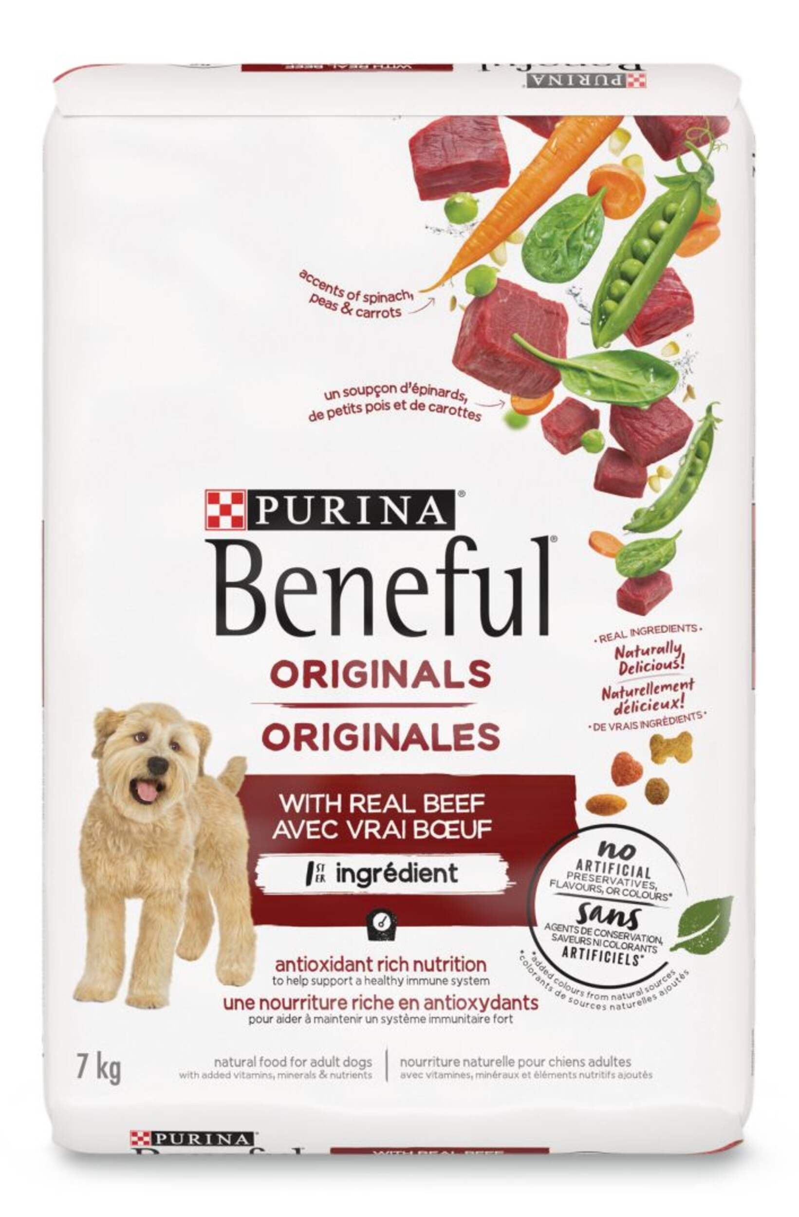 Purina Beneful® Originals Beef Adult Dry Dog Food, 7-kg Front_Flat