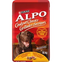 Purina AlPo Cookout Classics Pork, Beef, Chicken and Veggie Adult Dry Dog Food, 16-kg Front_Flat