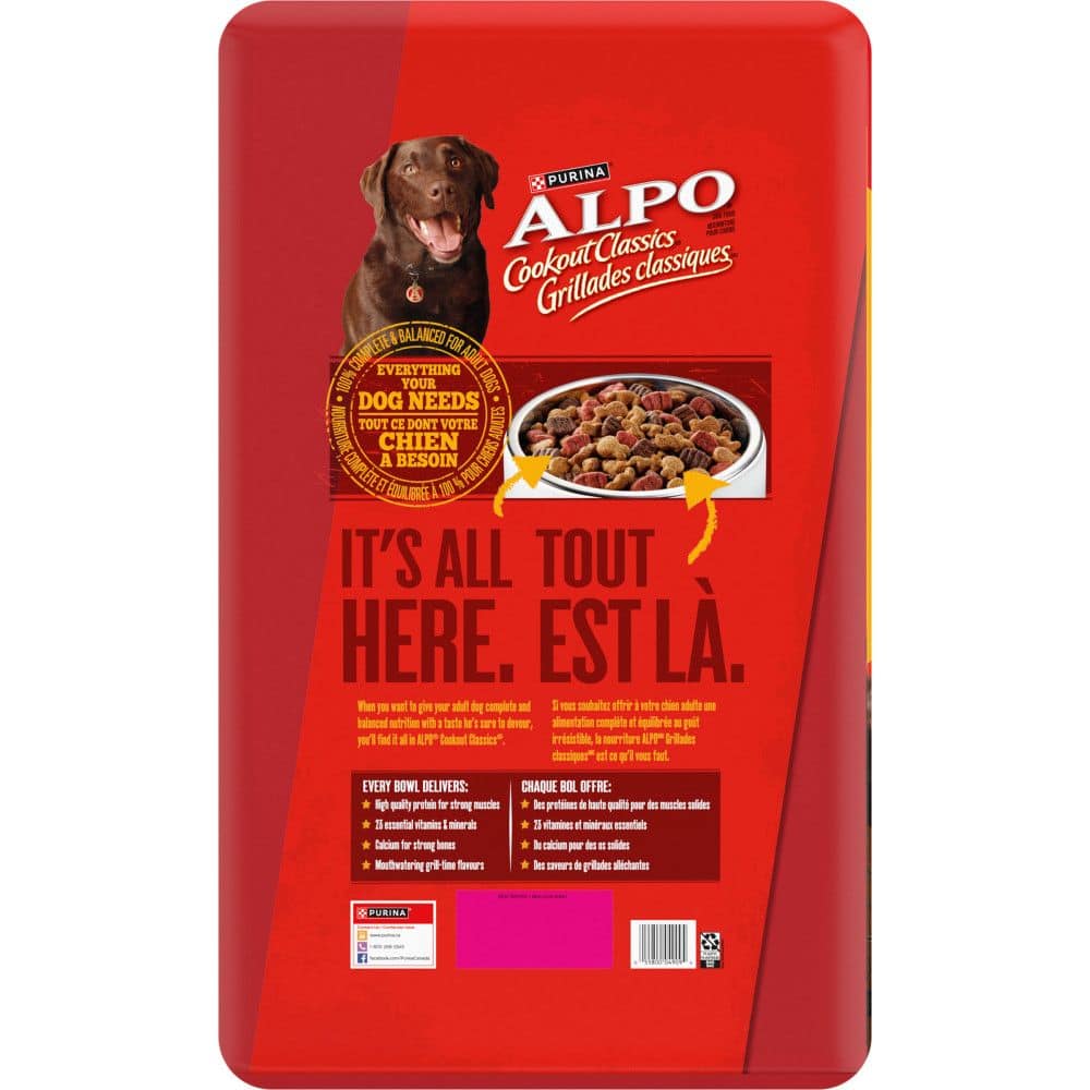 Purina AlPo Cookout Classics Pork Beef Chicken and Veggie Adult Dry Dog Food 16 kg Canadian Tire