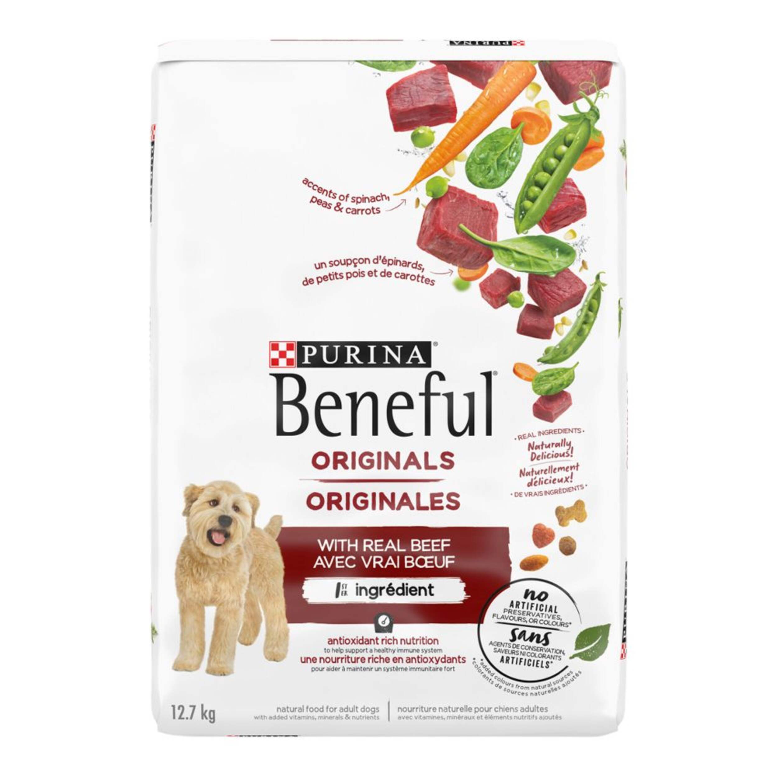 Nourriture sèche pour chiens adultes Purina Beneful, Originales au boeuf, 12,7 kg Front_Flat