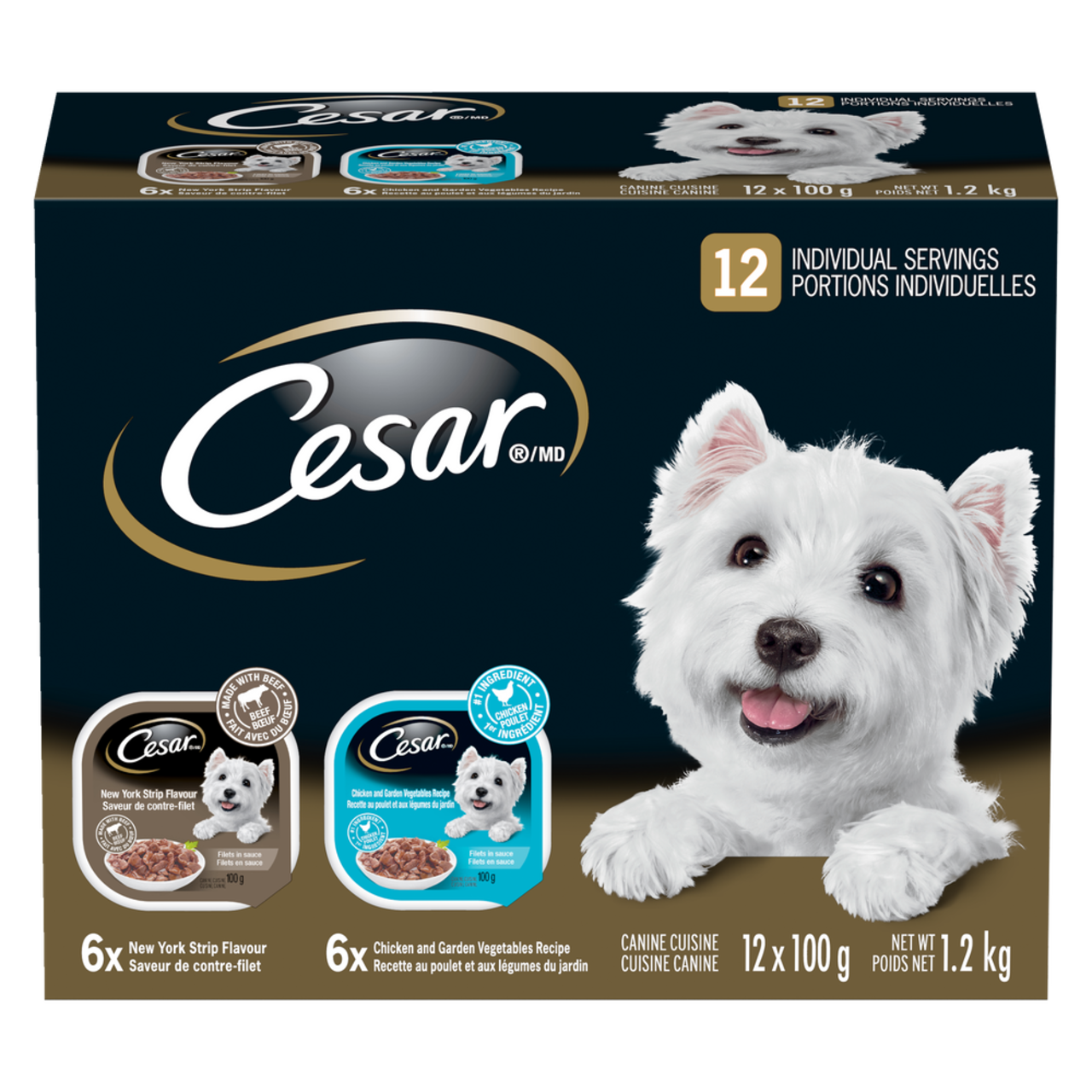 Cesar dog food shop chicken and vegetables