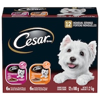 Cesar Entrées Porterhouse Steak & Chicken Flavour Adult Wet Dog Food, 100-g, 12-Pk Front_Flat