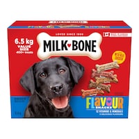 Milk-Bone Flavour Snacks Dog Biscuits Medium Sized Dog Treats, Assorted Flavours, 6.5 kg/14 lb Box Front_Flat