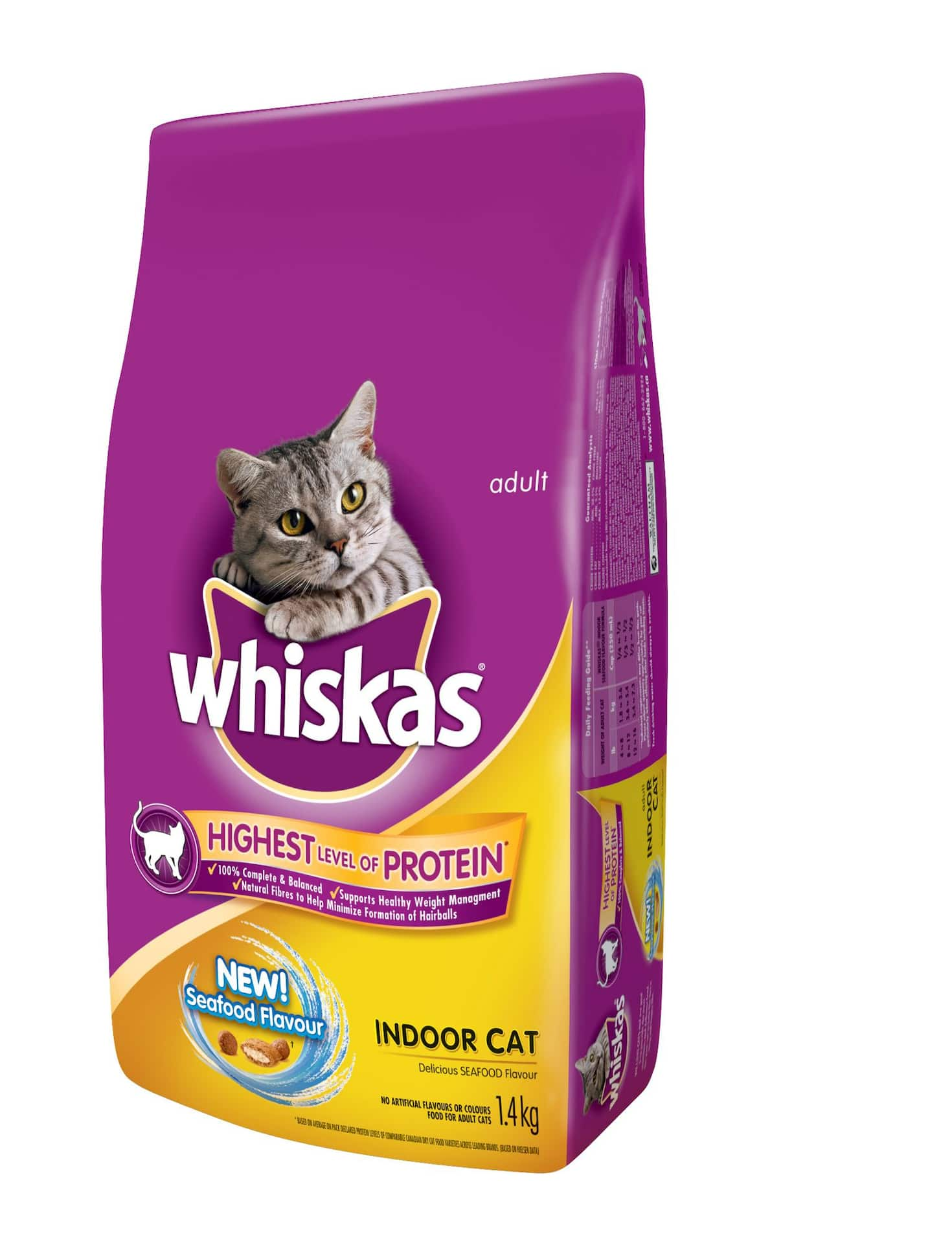 Whiskas Indoor Cat Dry Cat Food with Seafood 1.4 kg Canadian Tire