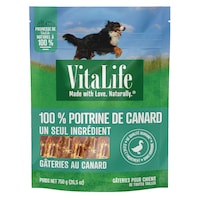 Gâteries tendres au canard VitaLife pour chiens, 750 g Front_Flat