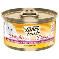 Nourriture humide pour chats Fancy Feast Délices, poulet grillé et cheddar en sauce, 85 g Front_Elevated