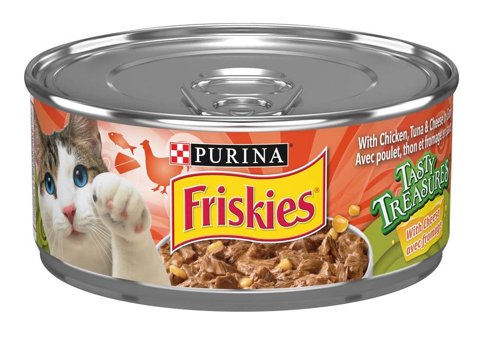 Purina Friskies Tasty Treasure Tuna Cheese Wet Cat Food 156