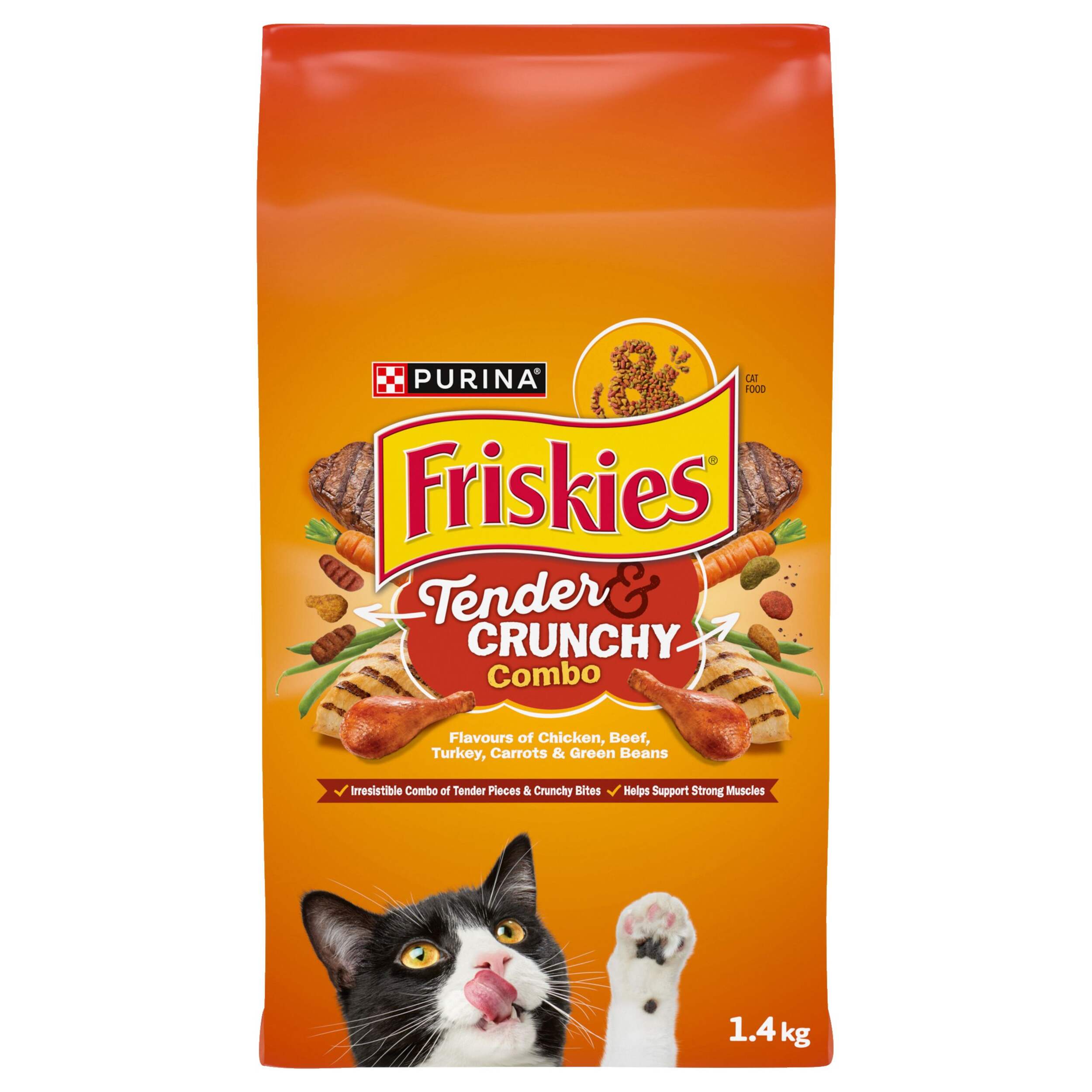 Friskies® Grillers Dry Cat Food, 1.4-kg Front_Flat