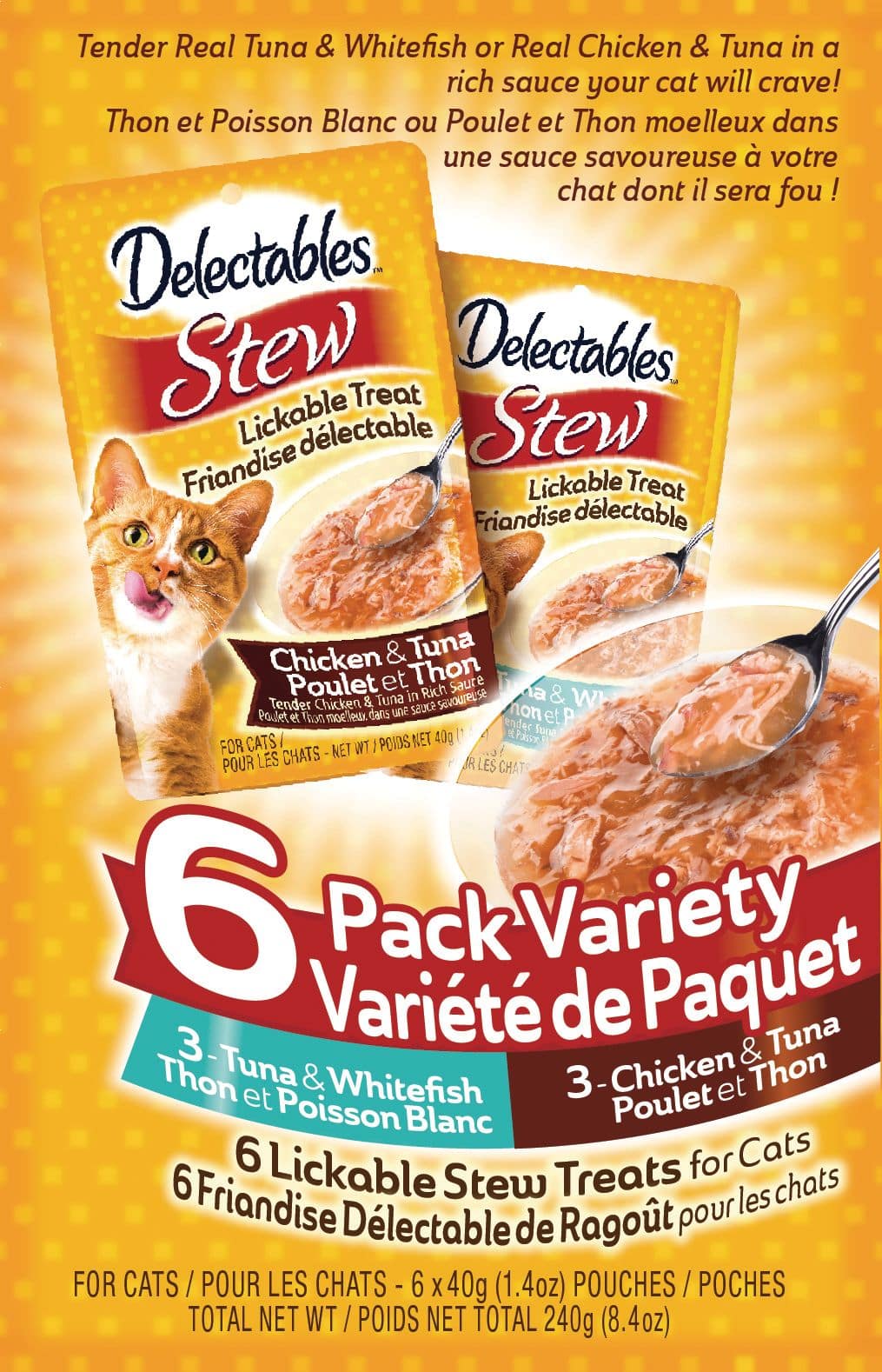 Hartz Delectables Stew Lickable Variety Pack Wet Cat Treats 6 x