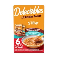 Hartz Delectables Stew Lickable Variety Pack Wet Cat Treats, 6 x 40-g Front_Flat