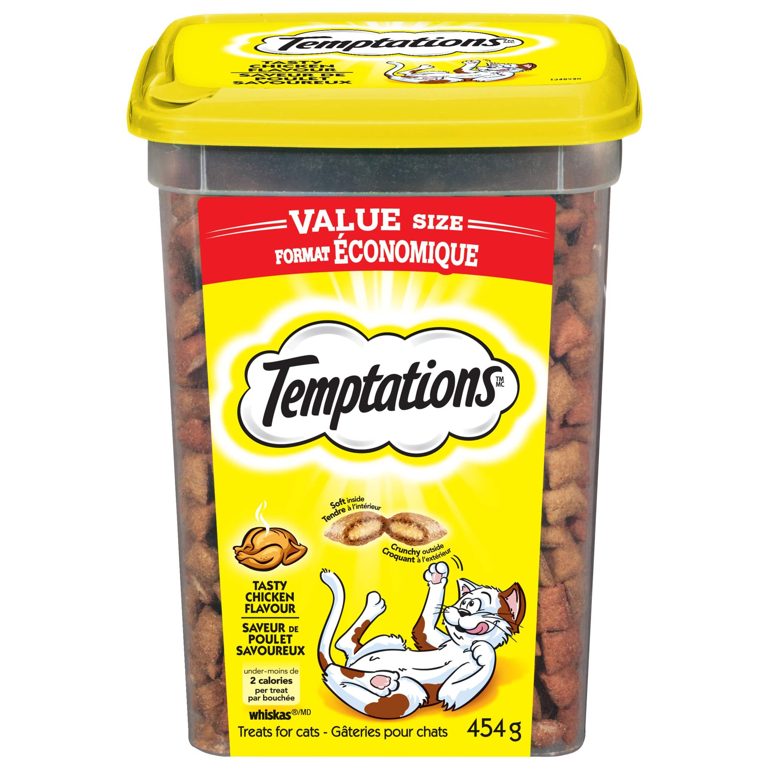 Whiskas Temptations Tasty Chicken Flavour Value Size Classic Cat Treats, 454-g Front_Flat