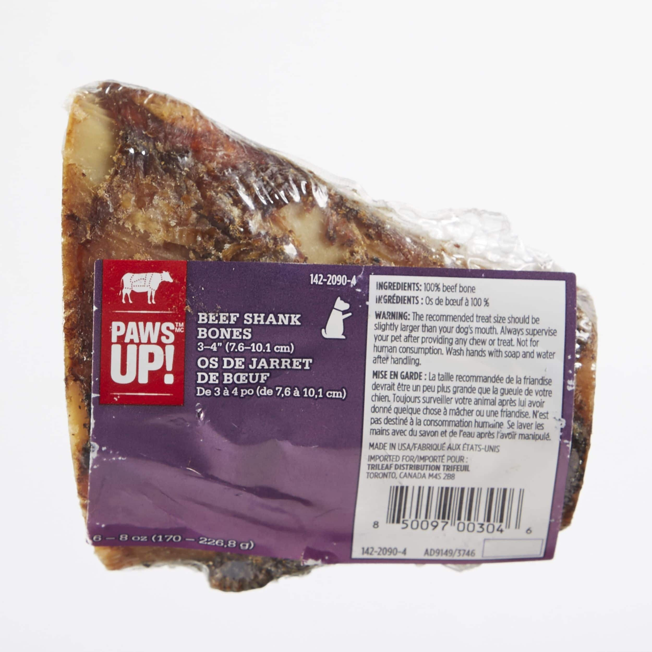 PAWS UP Beef Shank Bone Dog Treat 3 to 4 in 170 227 g Canadian Tire